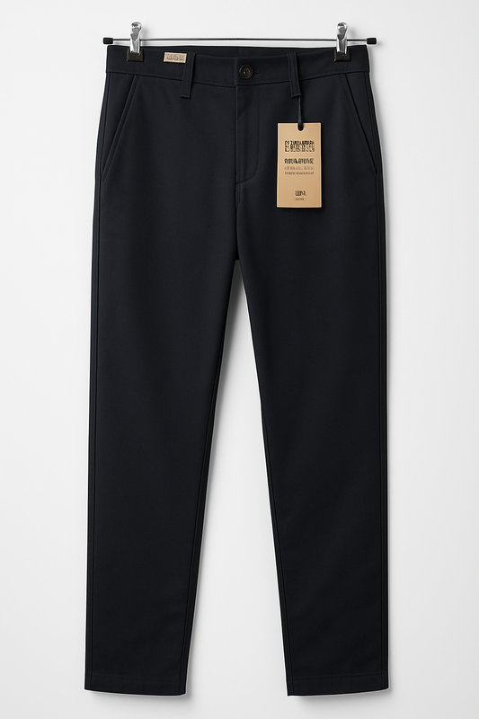 2025 New 100% Cotton Casual Pants Men's Clothing Classic Straight Loose High Waist Elastic Trousers Male Brand Clothe